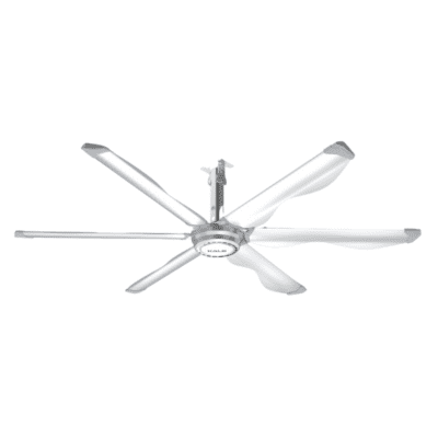 Silver Ceiling Fan, 6-Blade Ceiling Fan, Silver 6-Blade Ceiling Fan