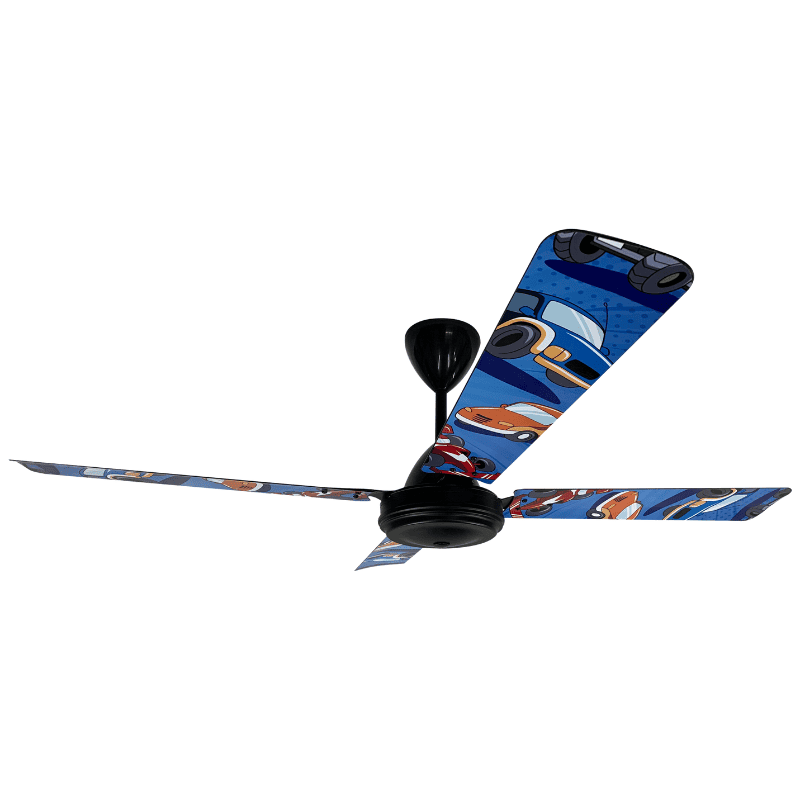 High Breeze Motor Black | 4 Blade Aluminium 1200mm Sweep Novelty Black Race Car | Regulator 1F